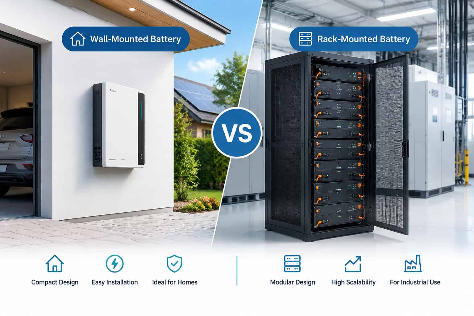 Wall-Mounted vs. Rack-Mounted Battery Systems: Key Differences Explained