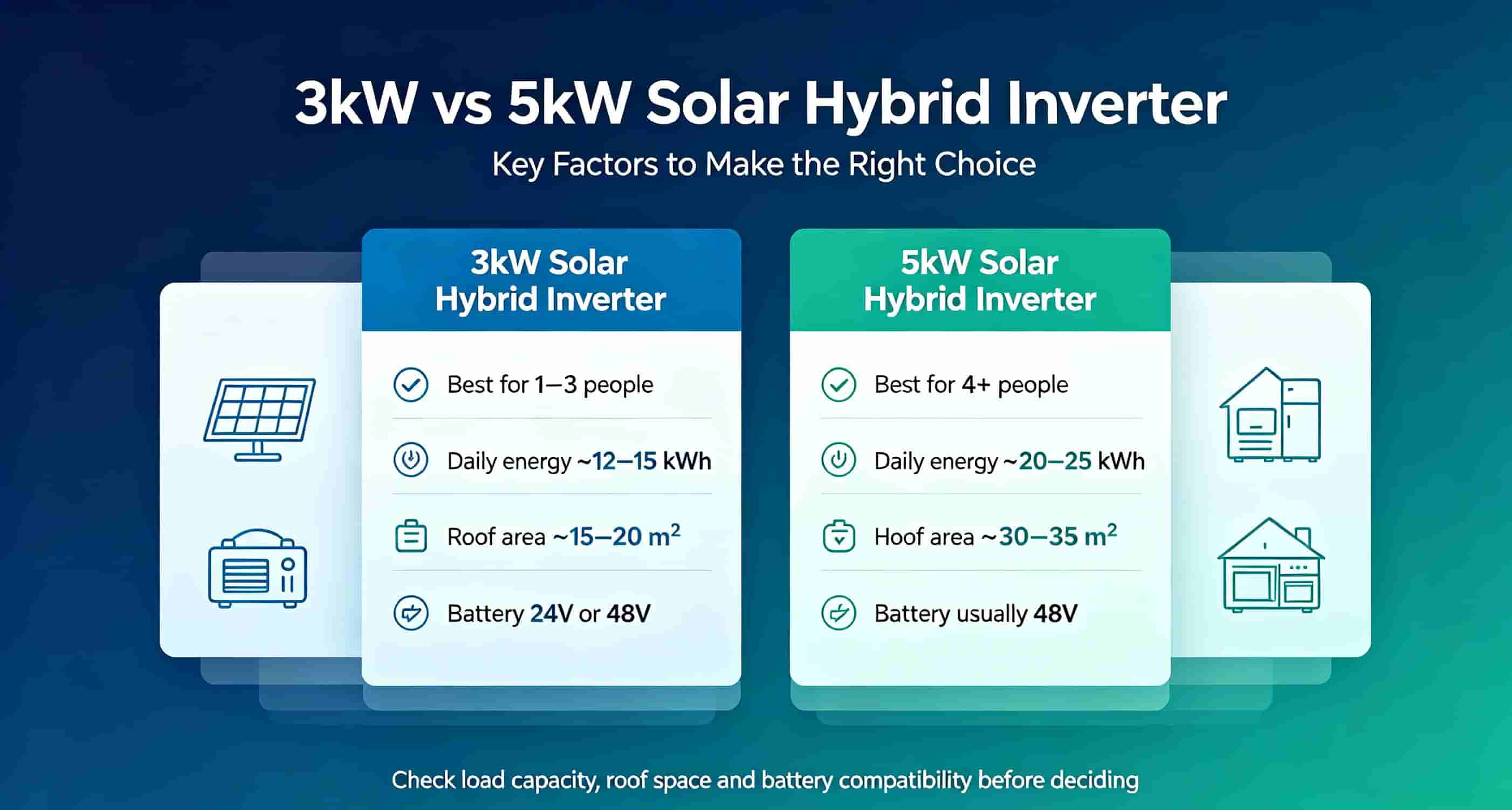 3kW vs 5kW Solar Hybrid Inverter: Which One Is Right for Your Home?